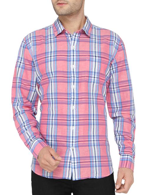 pink cotton casual shirt - 12427796 - Very Small Image - 1