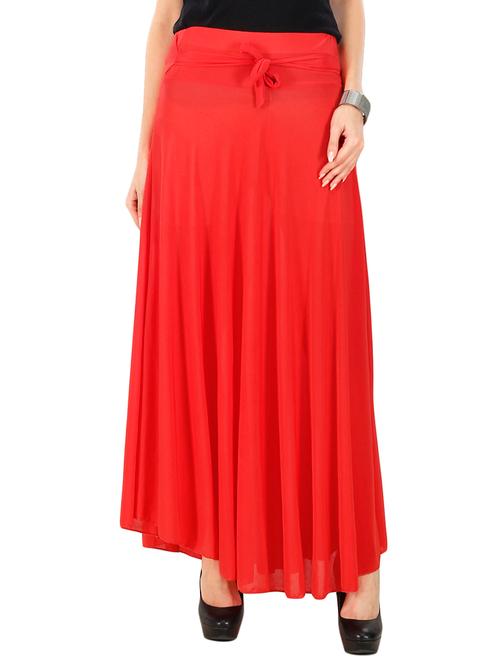 red spandex maxi skirt - 12428394 - Very Small Image - 1
