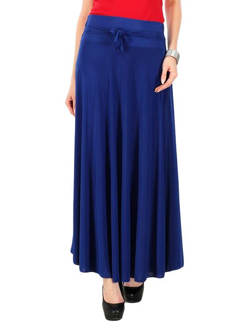 blue spandex maxi skirt - 12428395 - Very Small Image - 1