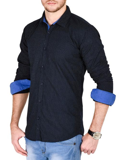 black cotton casual shirt - 12430756 - Very Small Image - 1