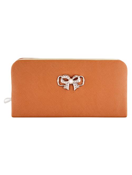 tan synthetic leather clutch - 12432205 - Very Small Image - 1