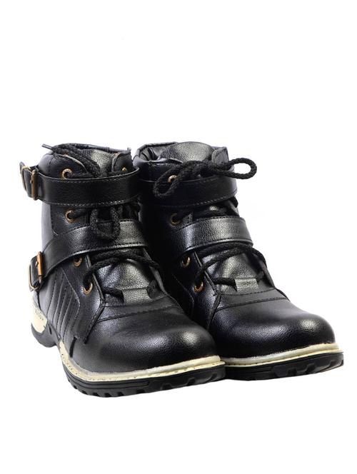 black leatherette low ankle boot - 12433108 - Very Small Image - 1