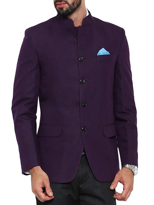 purple cotton formal blazer - 12434733 - Very Small Image - 1