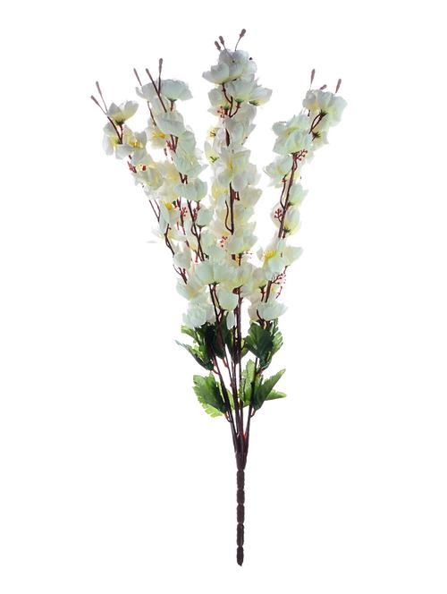 jaipurcrafts artificial peach blossom flower bunch (9 stems, 55 cm) - 12437368 - Very Small Image - 1