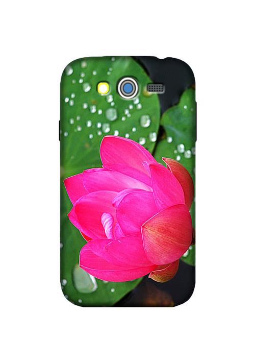 lotus flower with leaves raindrops samsung galaxy grand i9082 phone case - 12438885 - Very Small Image - 1