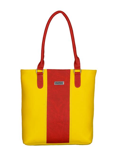 yellow leatherette handbag - 12441879 - Very Small Image - 1