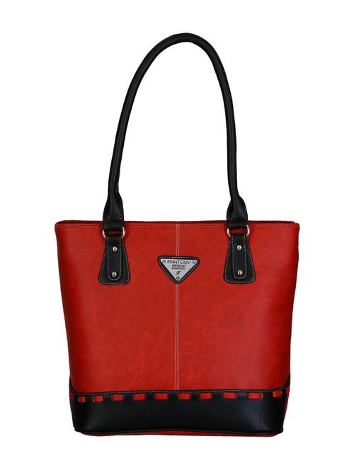 maroon leatherette handbag - 12441888 - Very Small Image - 1