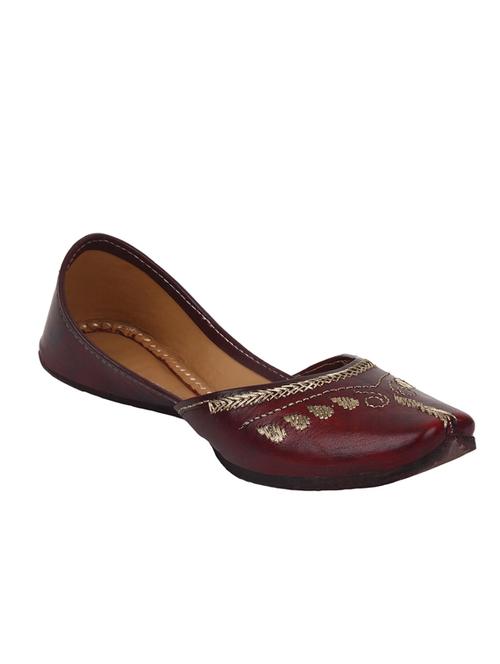 brown slip on mojari - 12442610 - Very Small Image - 1