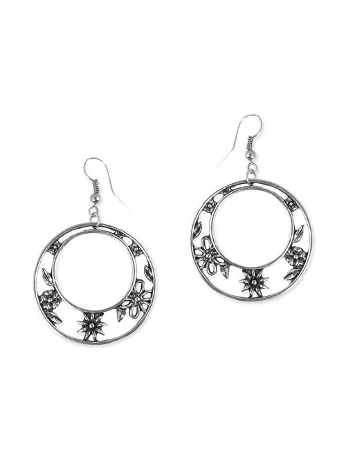 silver metal drop earring - 12442886 - Very Small Image - 1