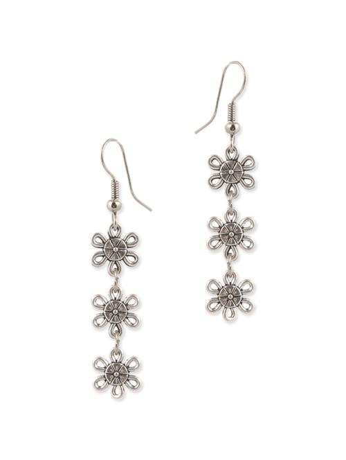 silver metal drop earring - 12442936 - Very Small Image - 1