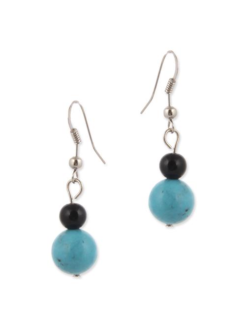 blue metal drop earring - 12442937 - Very Small Image - 1
