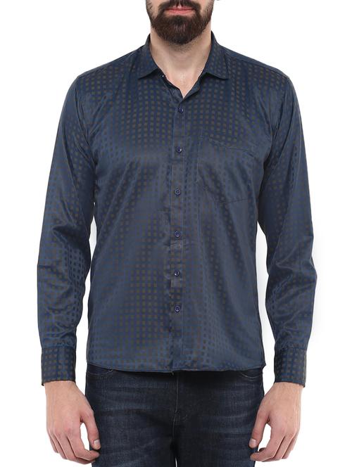 navy blue polyester casual shirt - 12445590 - Very Small Image - 1