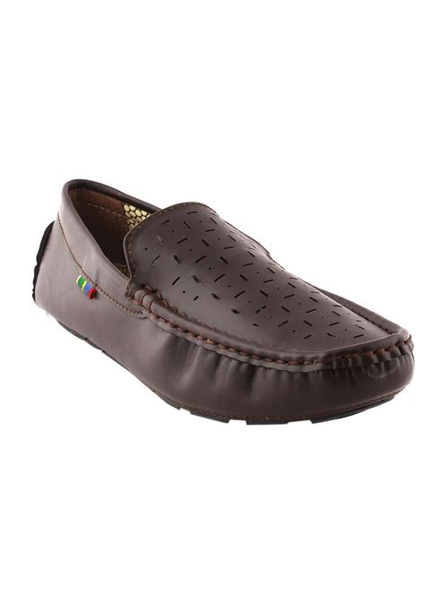 brown leather slip on loafers - 12449458 - Very Small Image - 1