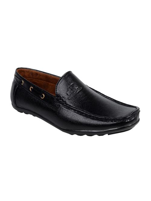 black leather slip on loafers - 12449473 - Very Small Image - 1