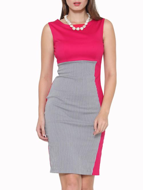 color block striped bodycon dress - 12449653 - Very Small Image - 1