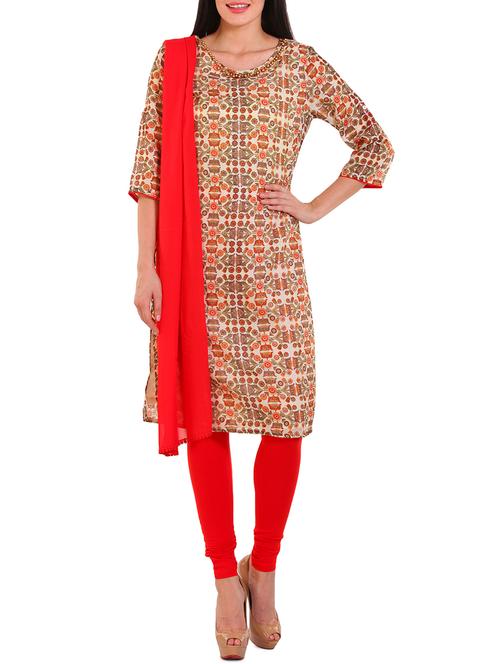 printed straight kurta - 12457517 - Very Small Image - 1