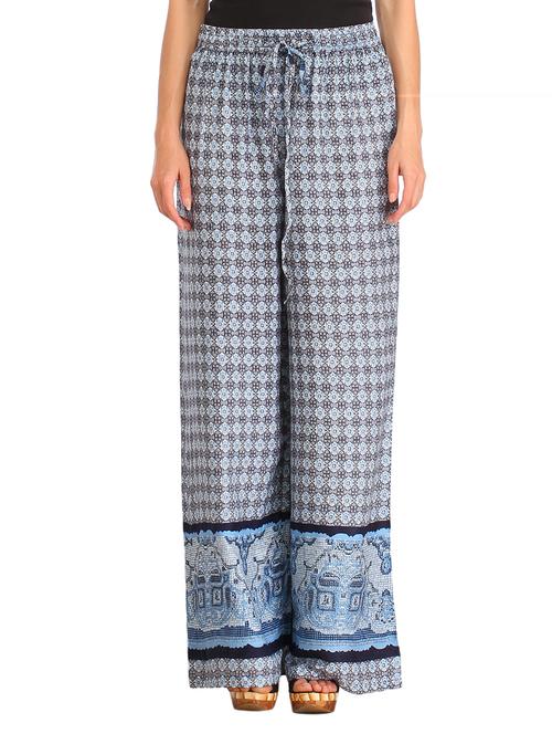 blue viscose palazzos - 12458461 - Very Small Image - 1