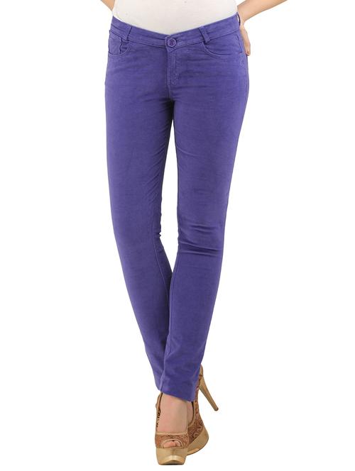 purple cotton chinos - 12458928 - Very Small Image - 1