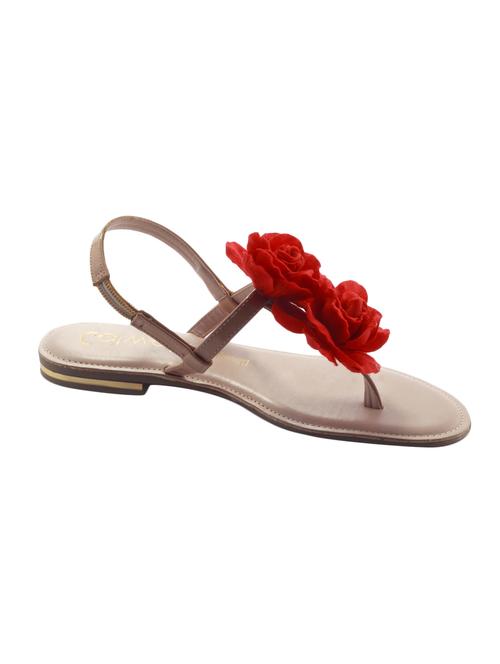 red synthetic back strap sandals - 12460329 - Very Small Image - 1