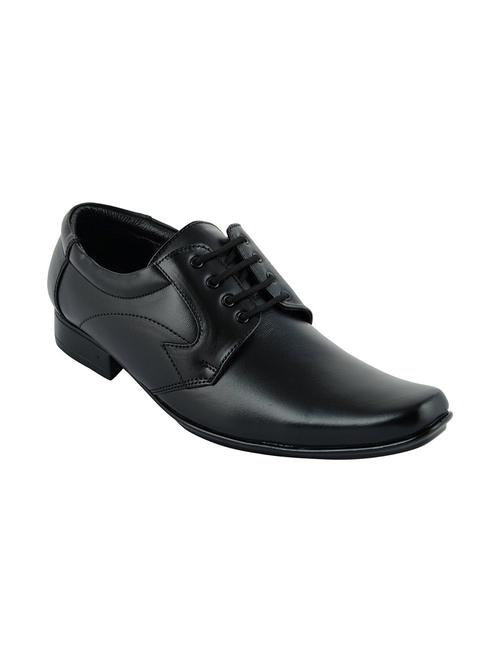 black color, leather derby shoes - 12460953 - Very Small Image - 1