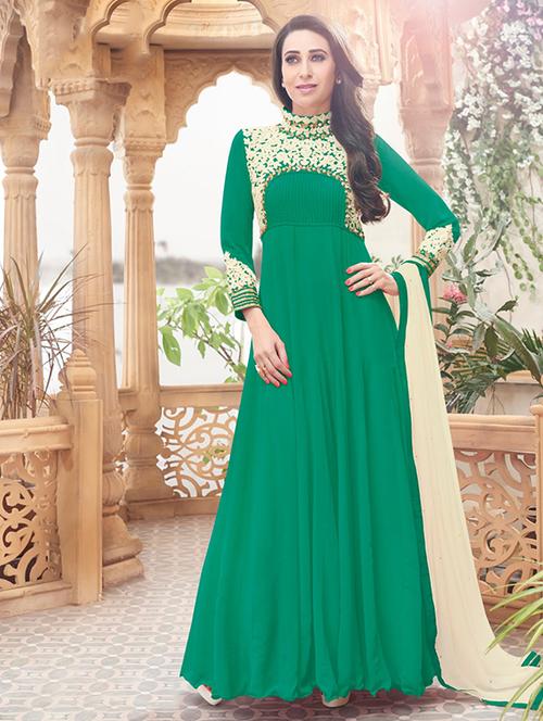 green georgette set - 12462309 - Very Small Image - 1