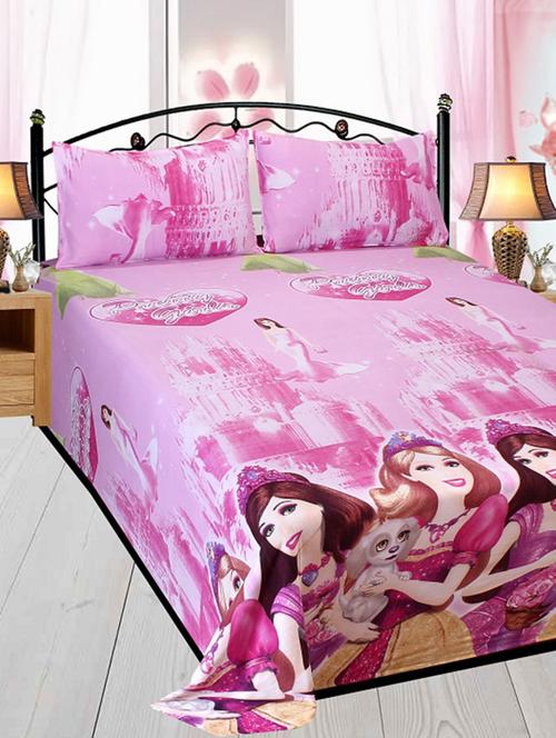 barbie princess double bedsheet for kids - 12462642 - Very Small Image - 1