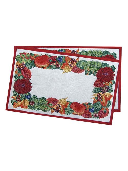avira home loral table mat- set of 2-machine washable - 12463918 - Very Small Image - 1