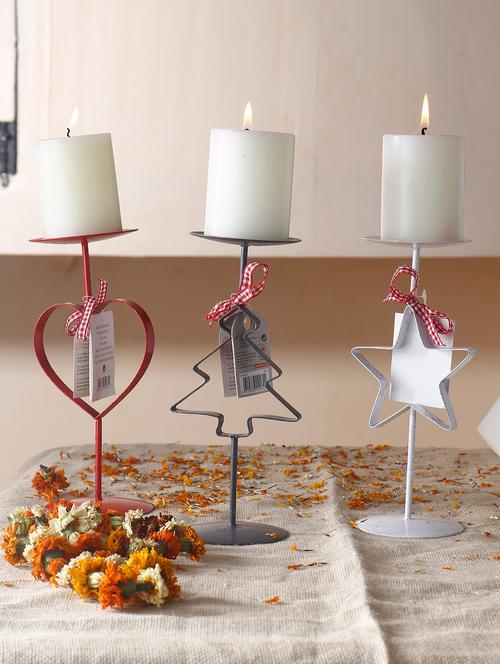 anasa set of 3 christmas candle holder / candle stand - 12467569 - Very Small Image - 1