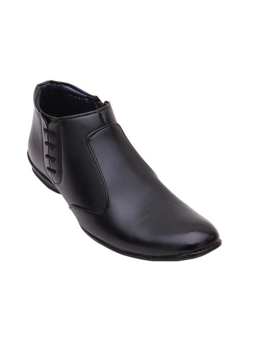 black leatherette slip on boot - 12467964 - Very Small Image - 1