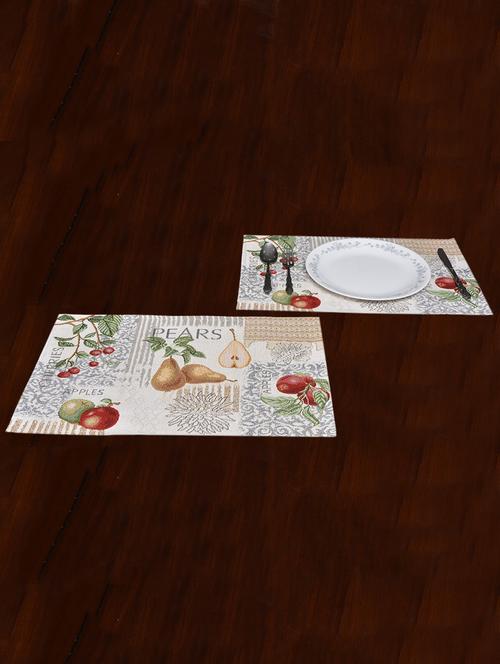 avira home fruity magic table mat- set of 4-jaquard woven-machine washable- (13"x19") - 12468284 - Very Small Image - 1