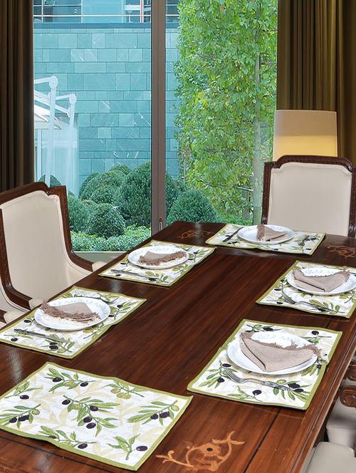 avira home vineyard table mats set- 6 mats (13"x19") - 12468467 - Very Small Image - 1