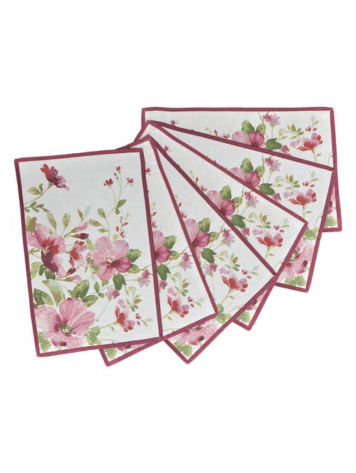 avira home summer flowers table mat set - 6 mats (13"x19") - 12468476 - Very Small Image - 1