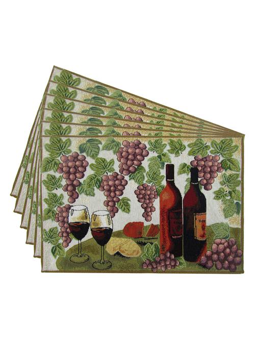avira home vineyard table mats set- 6 mats (13"x19") - 12468481 - Very Small Image - 1