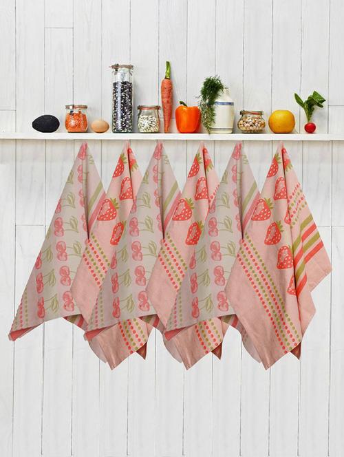 avira home royal classic 100% cotton large kitchen towel, dish cloth, cleaning cloth set with hanging loop- pack of 6 - 12470142 - Very Small Image - 1