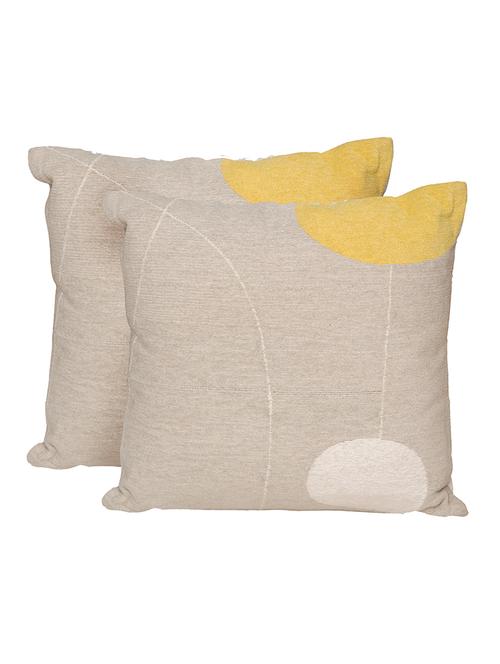 avira home lunar grey cushion covers-set of 2-cotton/polyester-zipper opening - 12475573 - Very Small Image - 1