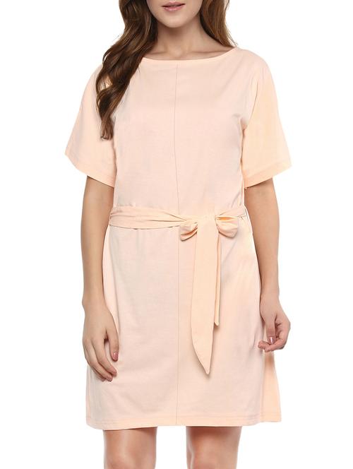 bow tie front ribbed dress - 12478204 - Very Small Image - 1