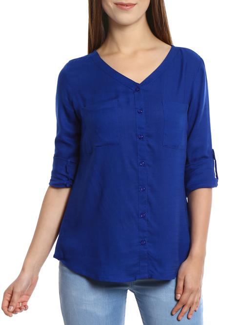 blue rayon  shirt - 12478800 - Very Small Image - 1