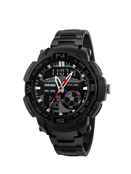 round dial black digital watch - 12480194 - Very Small Image - 1