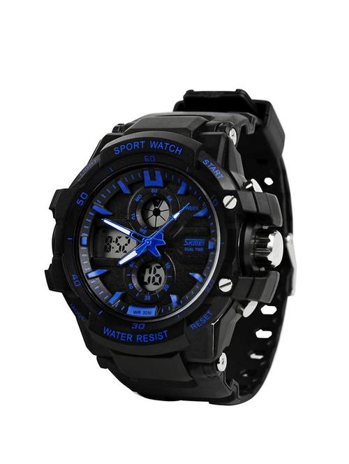 round dial black digital watch - 12480195 - Very Small Image - 1