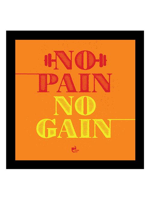 no pain no gain black square frame - 12480556 - Very Small Image - 1