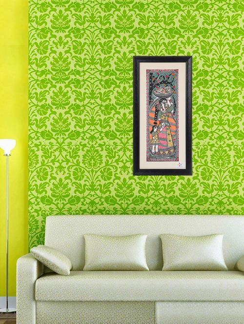 imithila beautiful depiction of rural woman with fish going to market (47x23 cms) - 12481435 - Very Small Image - 1