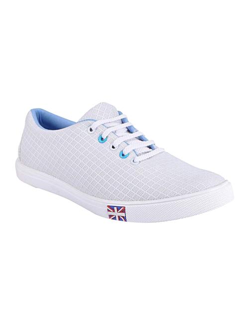 white mesh & synthetic lace up sneakers - 12481803 - Very Small Image - 1