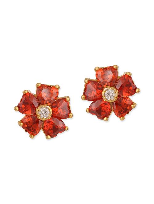 orange gold plated earring - 12482336 - Very Small Image - 1