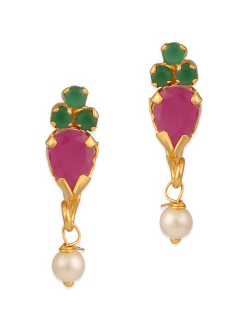 pink gold plated earring - 12482398 - Very Small Image - 1