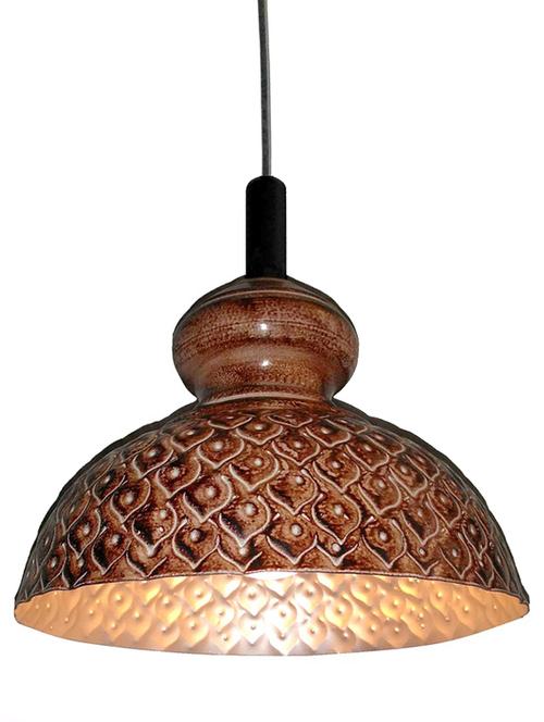 design villa brown color iron  hanging lamp (pendant) - 12483506 - Very Small Image - 1