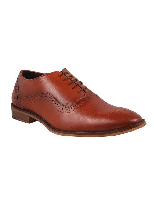 solid brown lace up brogues - 12484193 - Very Small Image - 1