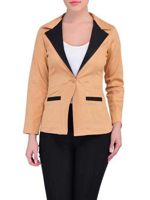 beige buttoned formal blazer - 12488597 - Very Small Image - 1
