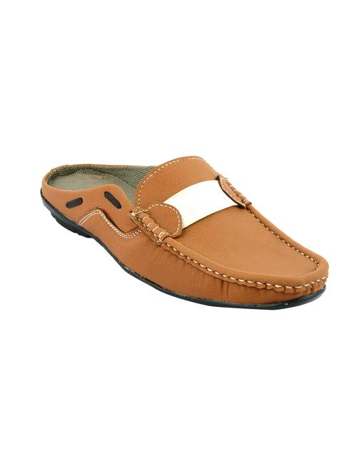 tan synthetic slip on loafers - 12493324 - Very Small Image - 1