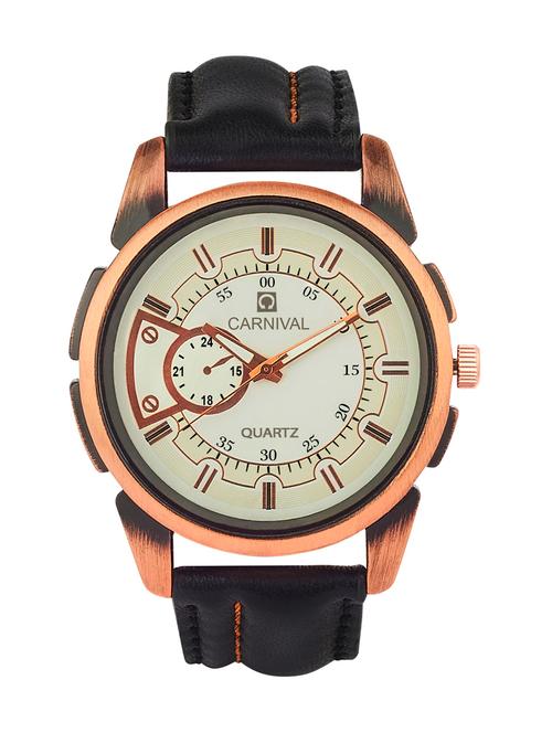 carnival analog leather watch for men-c0001lm01 - 12493436 - Very Small Image - 1