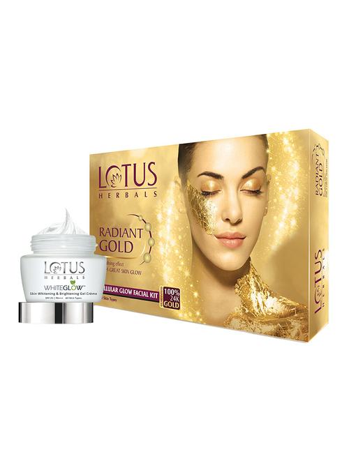 lotus herbals radiant gold cellular glow radiant kit with free whiteglow gel - 12496179 - Very Small Image - 1
